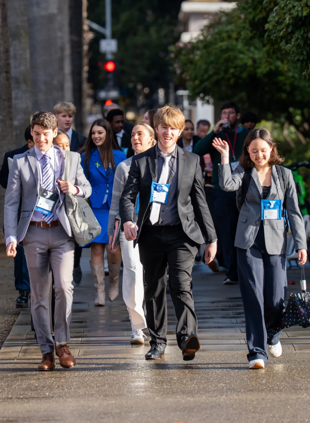 Delegates walking to their sessions