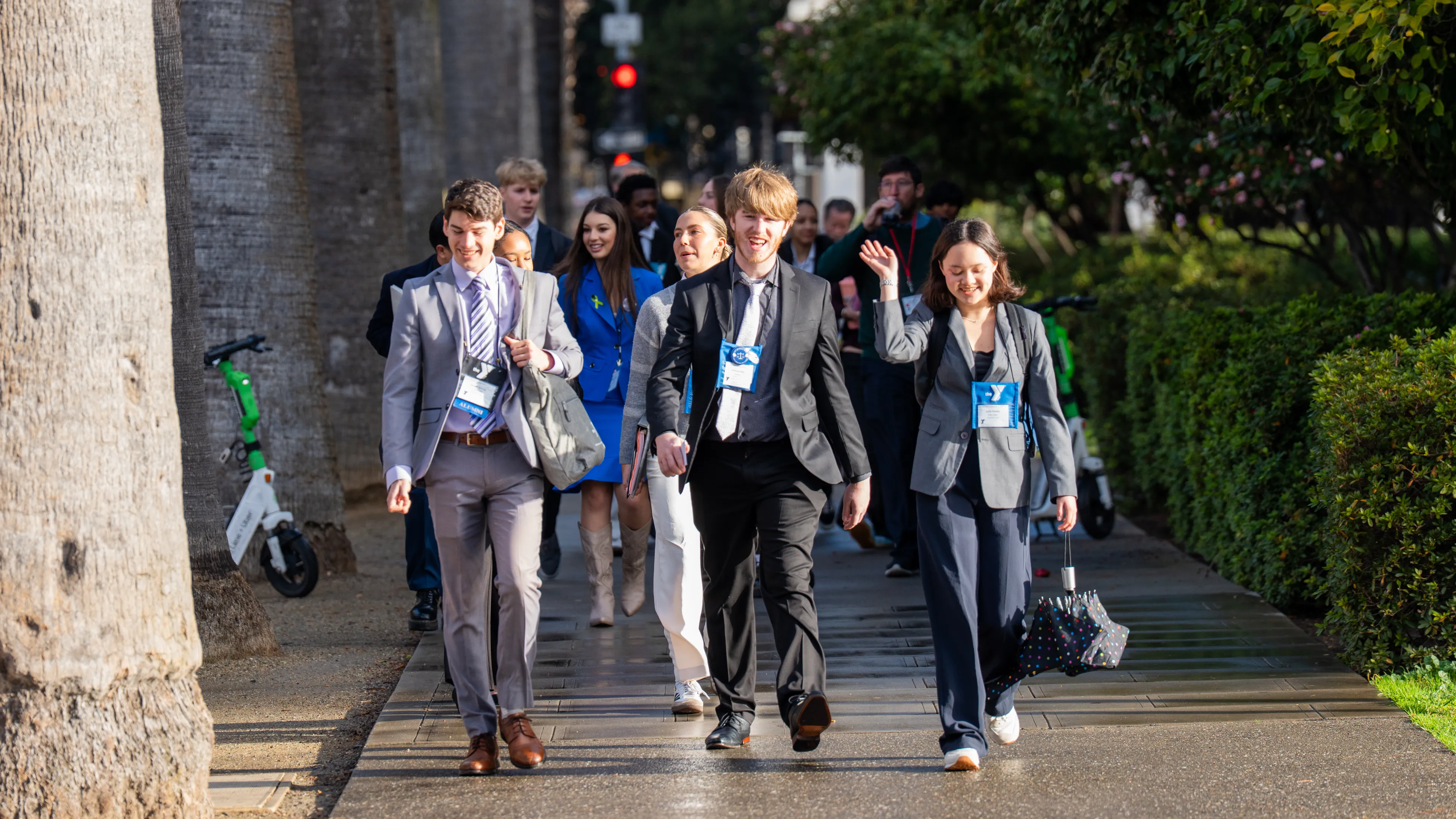 Delegates walking to their sessions