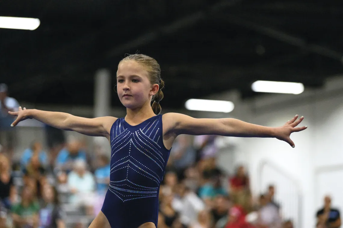 gymnast doing floor routine
