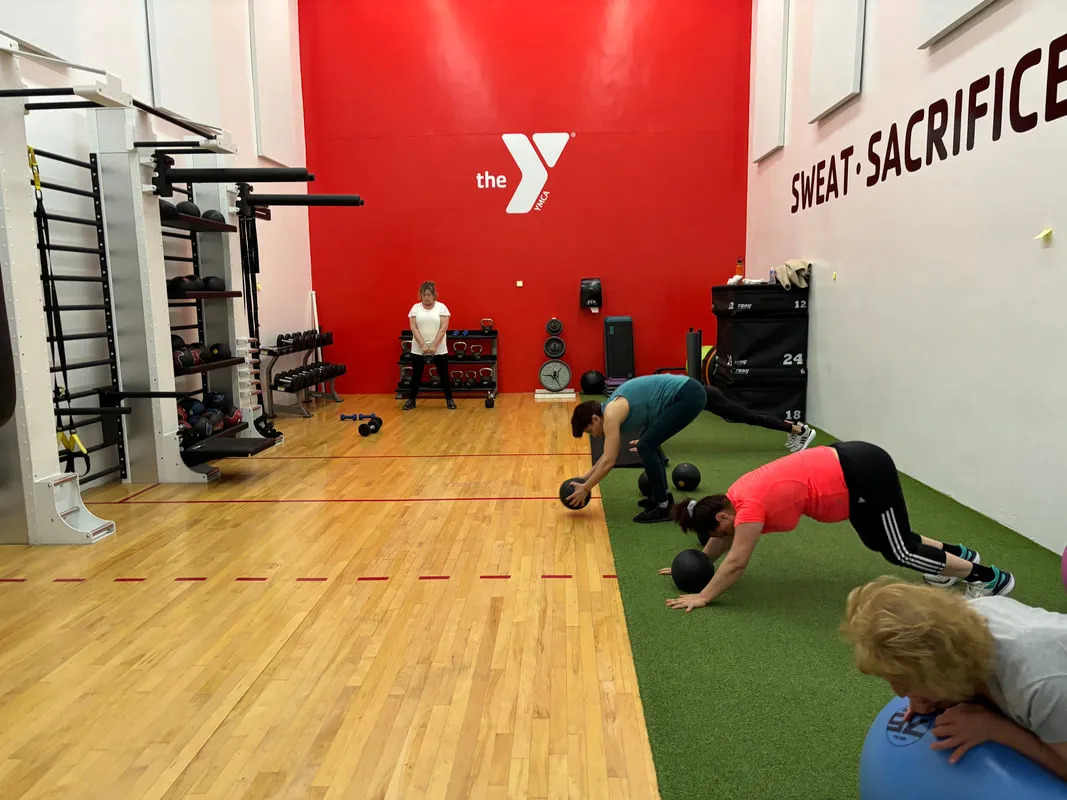 members in small group training class