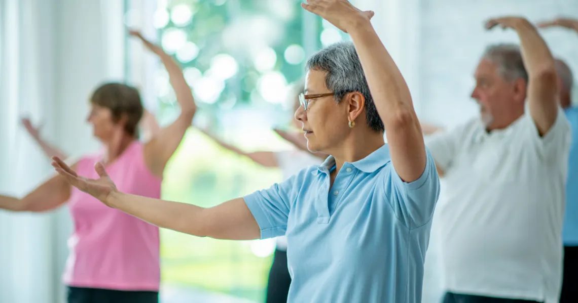 older adults participating in tai chi